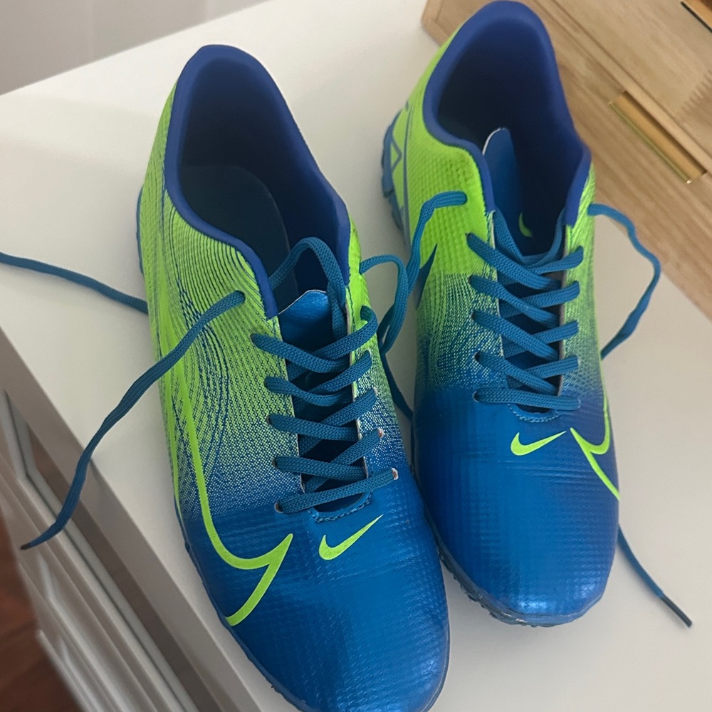 Nike kids Vibrant Blue and Neon Green Athletic Shoes
